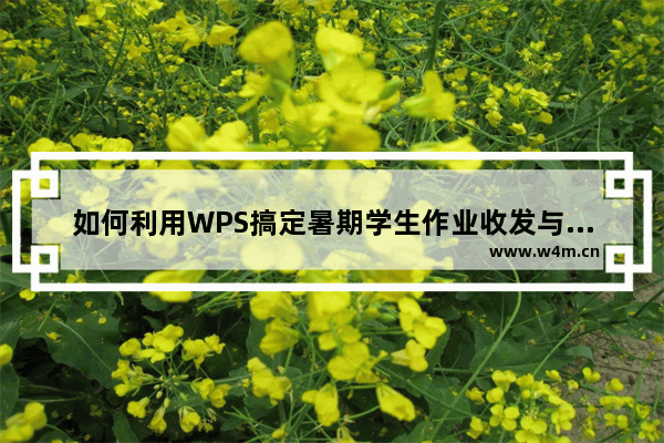 如何利用WPS搞定暑期学生作业收发与批阅