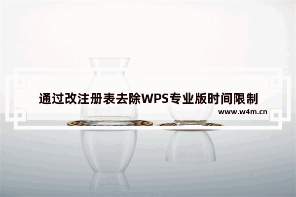 通过改注册表去除WPS专业版时间限制