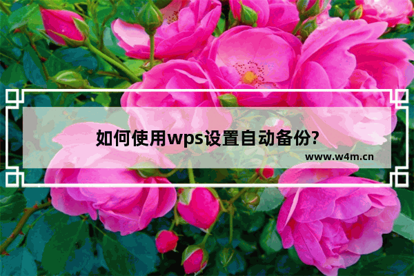 如何使用wps设置自动备份?