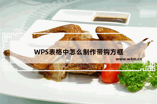 WPS表格中怎么制作带钩方框