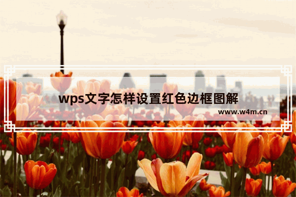 wps文字怎样设置红色边框图解