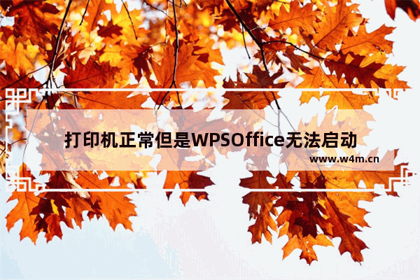 打印机正常但是WPSOffice无法启动打印？