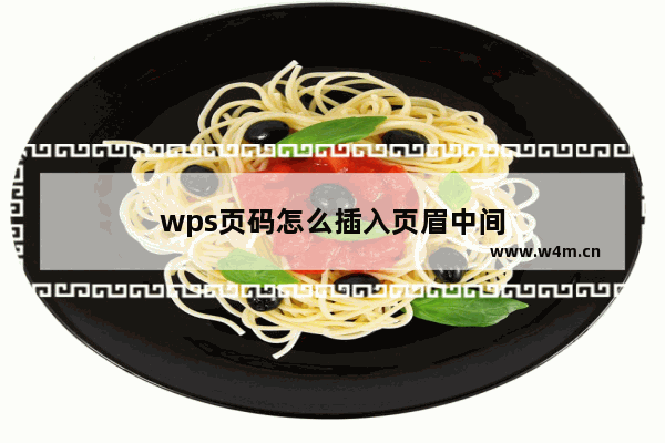 wps页码怎么插入页眉中间