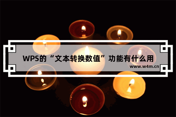 WPS的“文本转换数值”功能有什么用