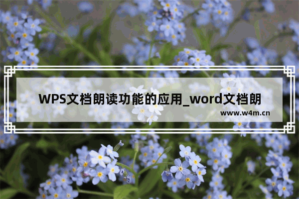 WPS文档朗读功能的应用_word文档朗读功能的应用