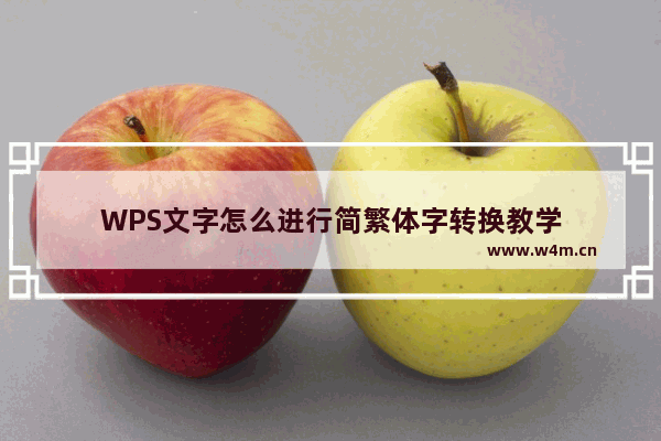 WPS文字怎么进行简繁体字转换教学