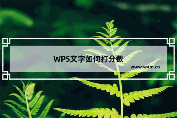 WPS文字如何打分数