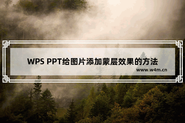 WPS PPT给图片添加蒙层效果的方法