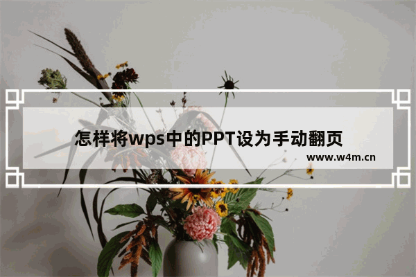 怎样将wps中的PPT设为手动翻页