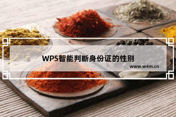 WPS智能判断身份证的性别