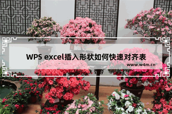 WPS excel插入形状如何快速对齐表格的网格