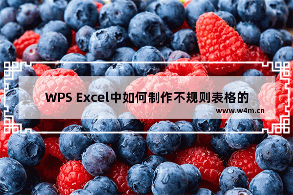 WPS Excel中如何制作不规则表格的方法