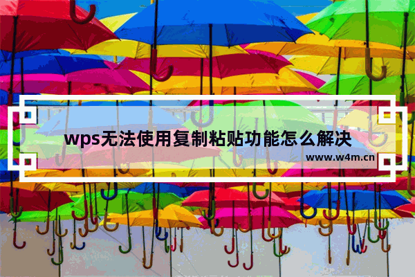 wps无法使用复制粘贴功能怎么解决