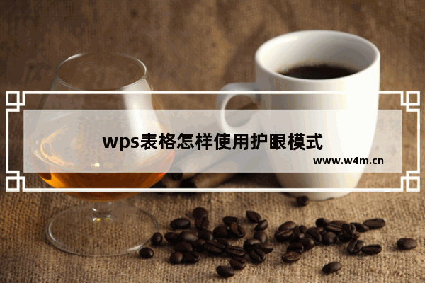 wps表格怎样使用护眼模式