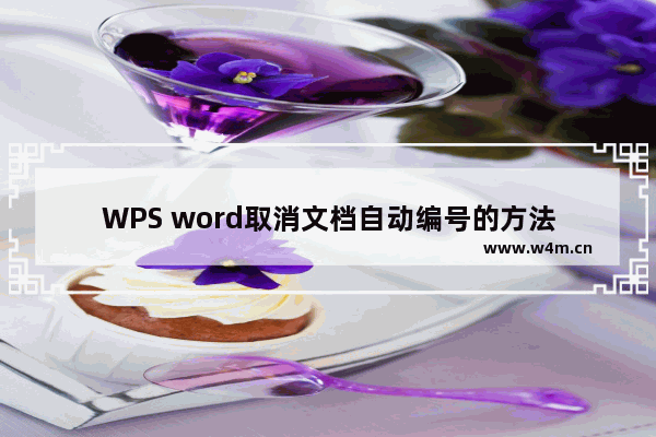 WPS word取消文档自动编号的方法