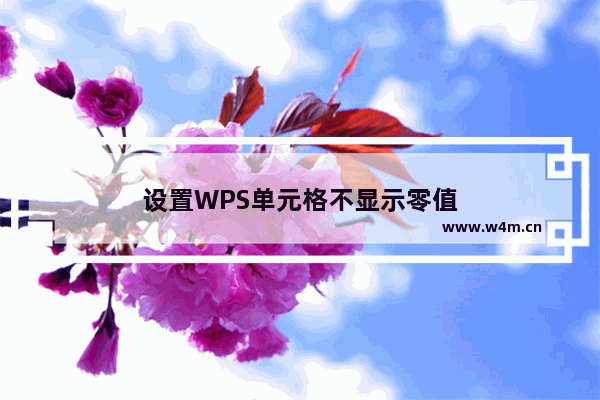 设置WPS单元格不显示零值