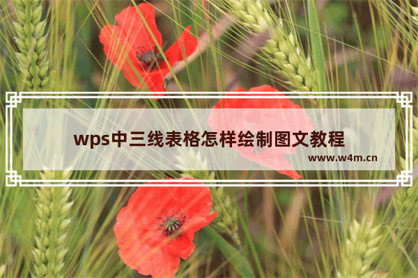 wps中三线表格怎样绘制图文教程