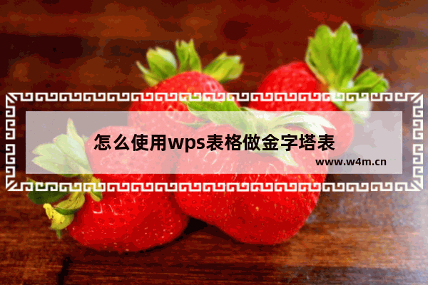 怎么使用wps表格做金字塔表