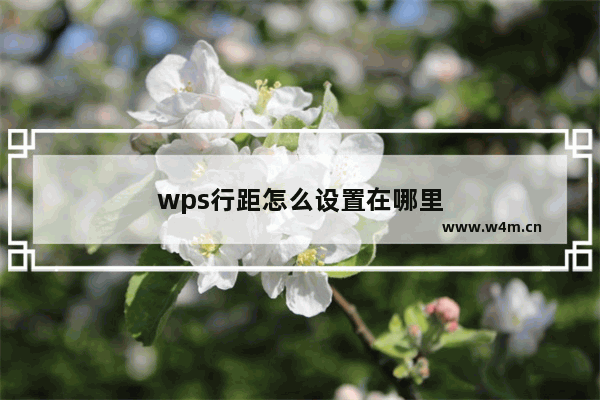 wps行距怎么设置在哪里