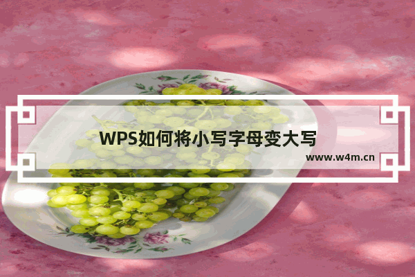 WPS如何将小写字母变大写