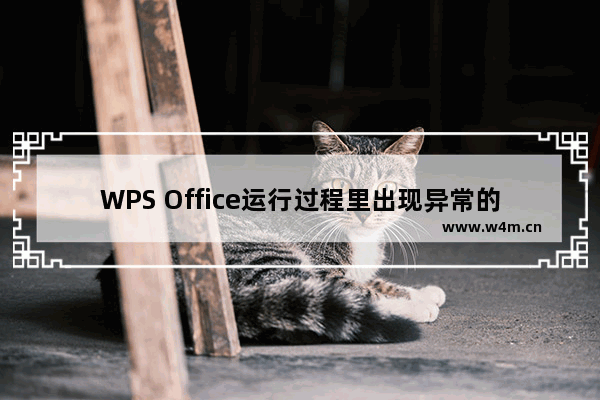 WPS Office运行过程里出现异常的处理操作介绍