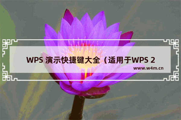 WPS 演示快捷键大全（适用于WPS 2016）