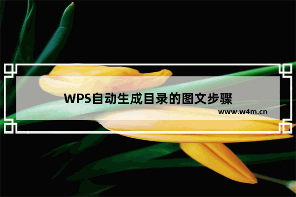 WPS自动生成目录的图文步骤