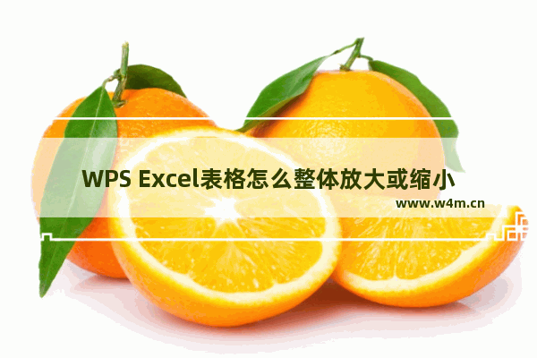 WPS Excel表格怎么整体放大或缩小