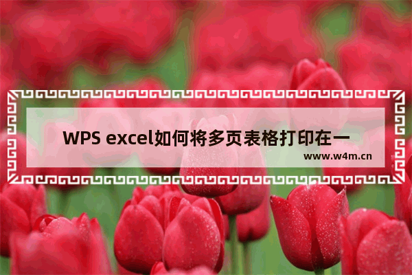 WPS excel如何将多页表格打印在一张上