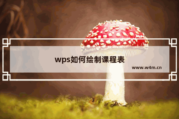 wps如何绘制课程表