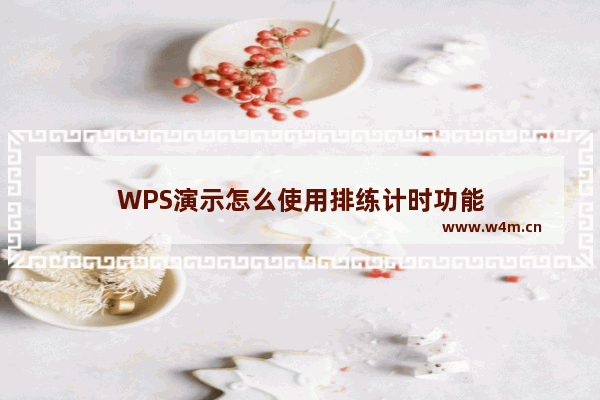 WPS演示怎么使用排练计时功能