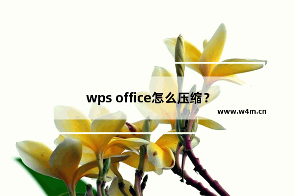 wps office怎么压缩？