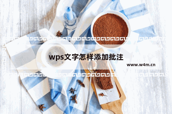 wps文字怎样添加批注