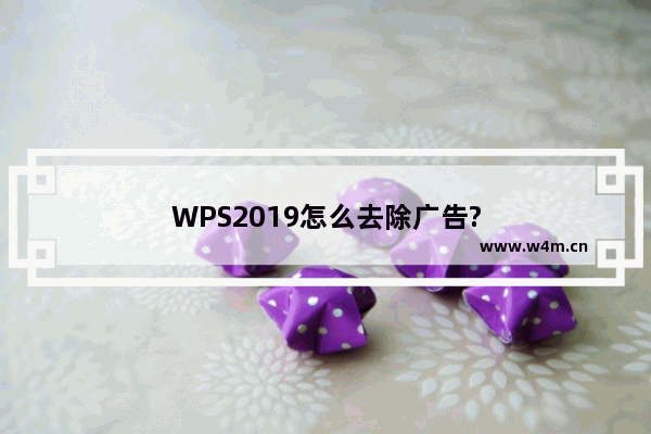 WPS2019怎么去除广告?