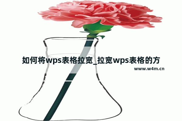 如何将wps表格拉宽_拉宽wps表格的方法