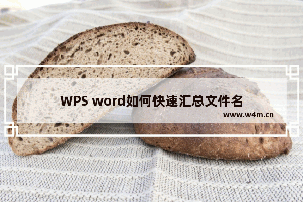 WPS word如何快速汇总文件名