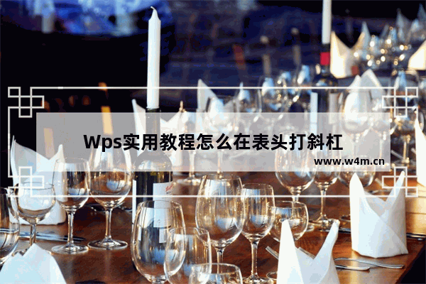 Wps实用教程怎么在表头打斜杠