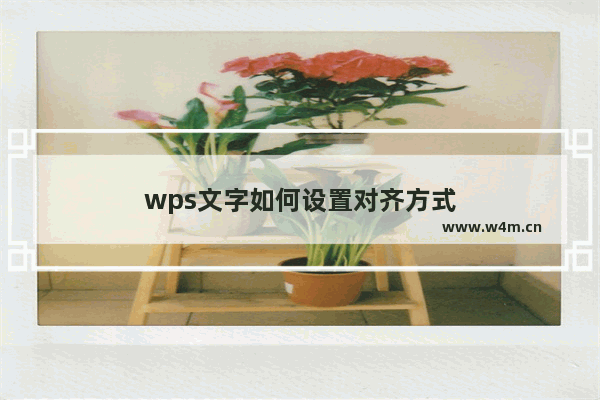 wps文字如何设置对齐方式