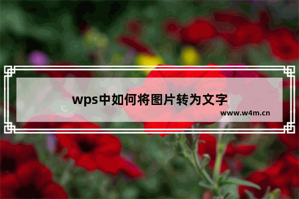 wps中如何将图片转为文字