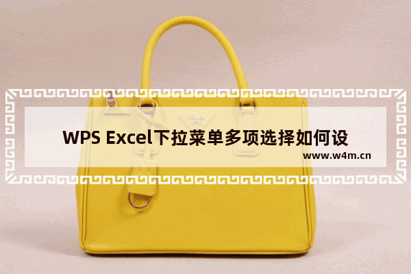 WPS Excel下拉菜单多项选择如何设置