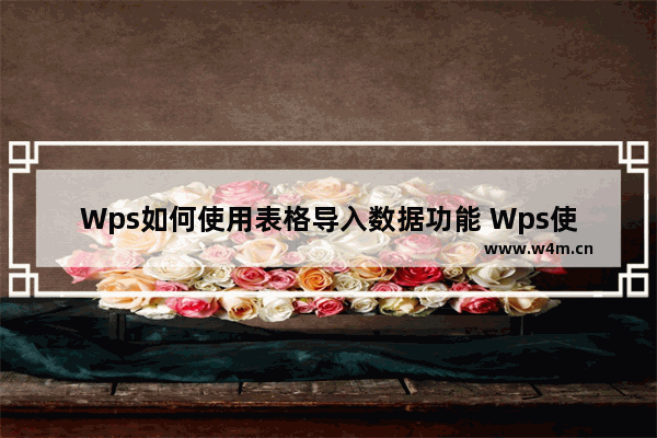 Wps如何使用表格导入数据功能 Wps使用表格导入数据功能的方法