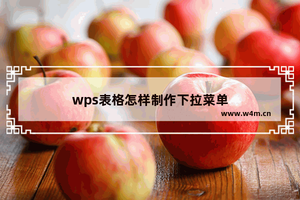 wps表格怎样制作下拉菜单