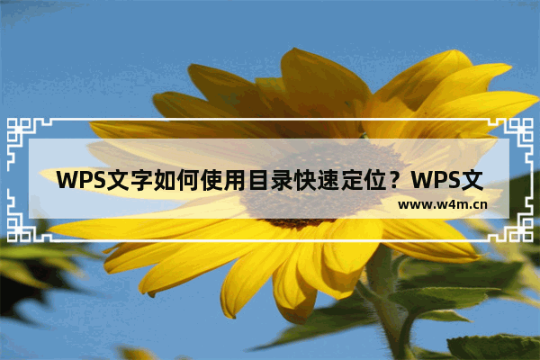 WPS文字如何使用目录快速定位？WPS文字用目录快速定位的方法教程