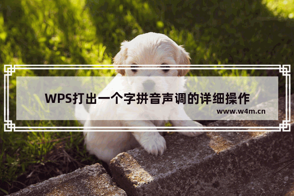 WPS打出一个字拼音声调的详细操作