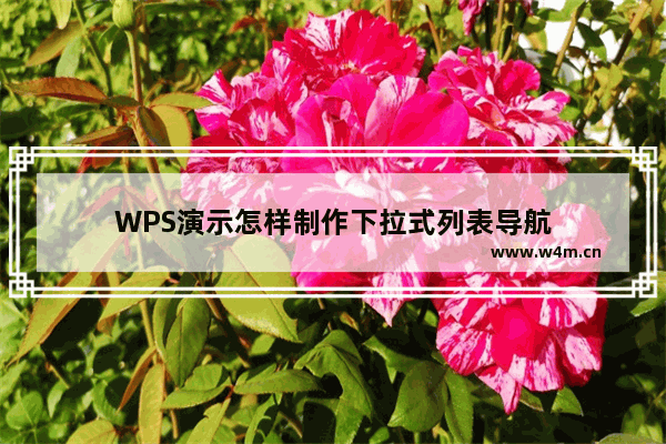 WPS演示怎样制作下拉式列表导航