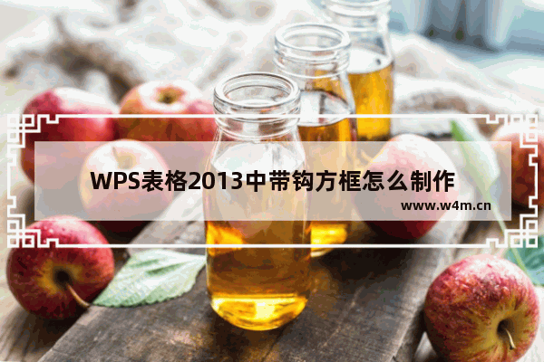 WPS表格2013中带钩方框怎么制作