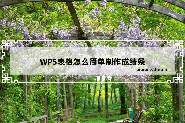 WPS表格怎么简单制作成绩条