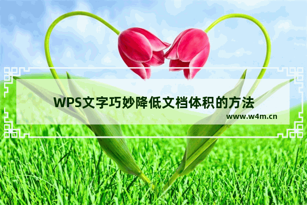 WPS文字巧妙降低文档体积的方法