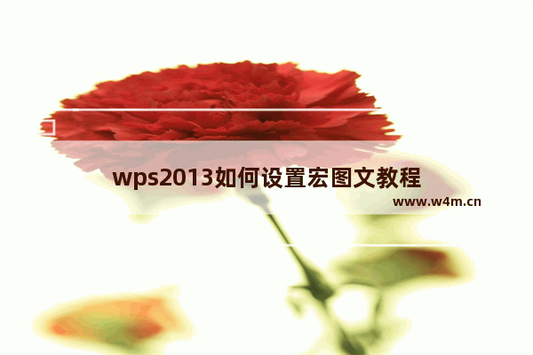 wps2013如何设置宏图文教程