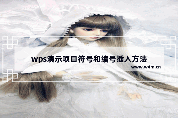 wps演示项目符号和编号插入方法